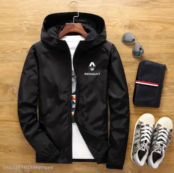 

2020 car Jacket Windproof for Renault Jacket Riding Hooded Suit Windbreaker Sweatshirts Racing zipper jacket V