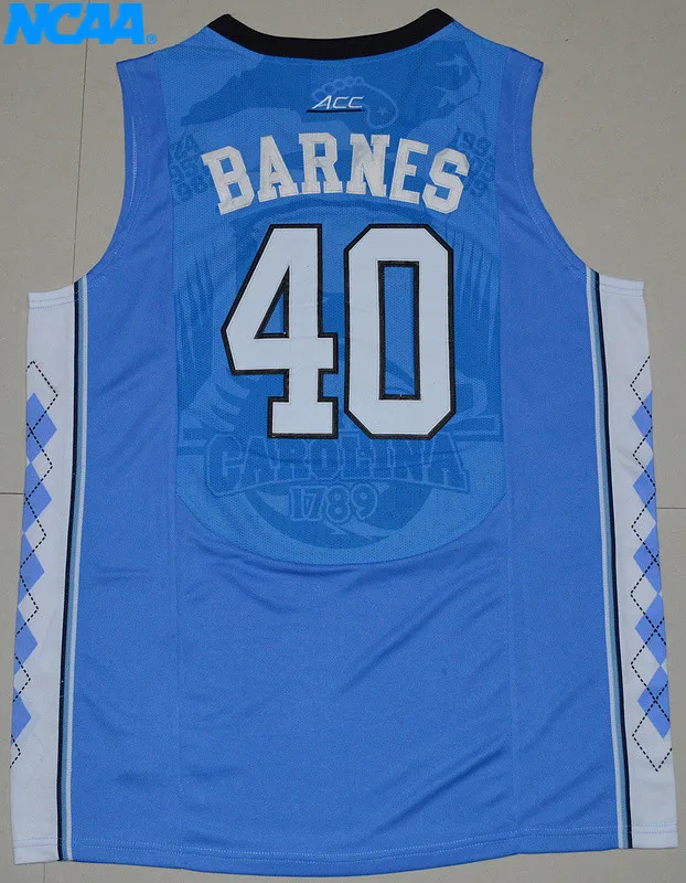 New Arrival High Quality North Carolina Harrison Barnes#40 College T-shirt Jersey S-XXXL