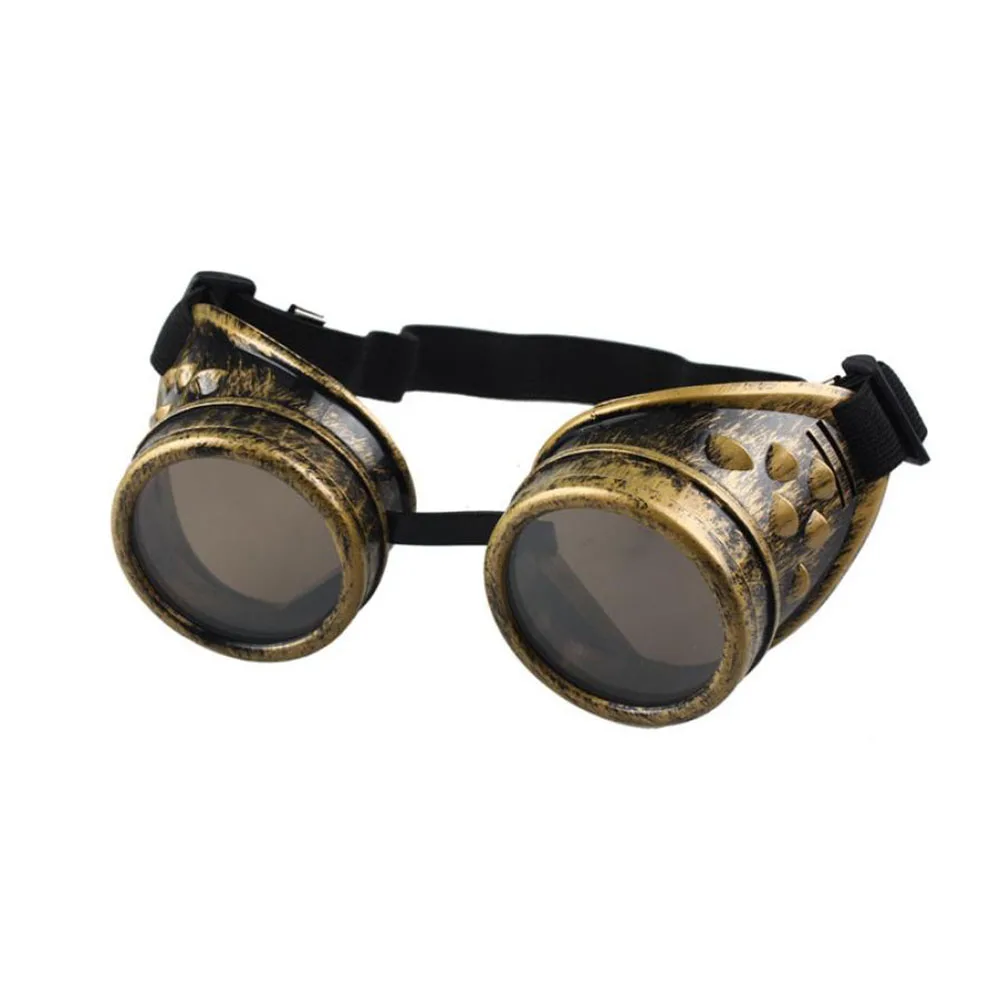Винтажный стиль крутые паровые панк очки тяжелый металл стимпанк готический стиль очки для сварки очки сварочные рабочие защитные очки - Цвет: Ancient silver