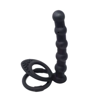 Double Penetration Penis Strapon Dildo Sex Toys For Women Man Strap On Penis Anal Beads Plug Adult G Spot Massager 4