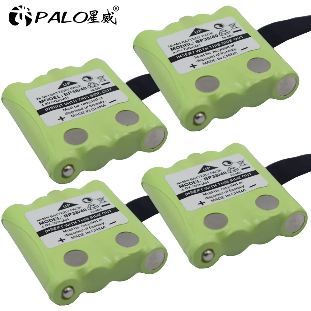 4 pcs Palo 4,8 V 700 мА/ч, металл-гидридных или никель Батарея для Uniden BP-38 BP-40 BT-1013 BT-537 для MOTOROLA TLKR T4 T5 T6 T7 T8 серии модели - Цвет: 4 pcs