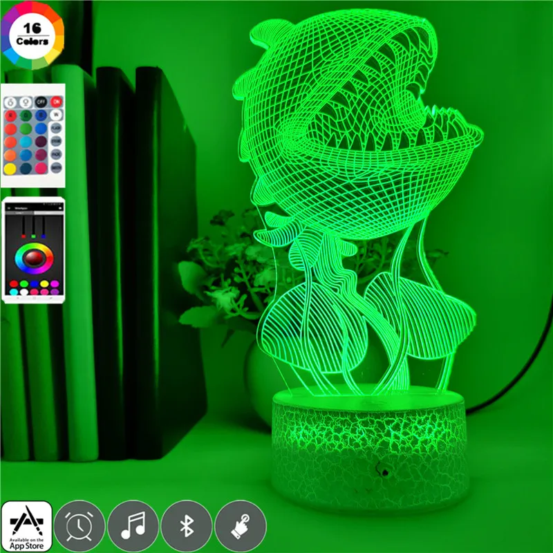 Night Light for Kids Room Game Plants vs. Zombies Chomper Cool 3d Table Light Children Night Lamp LED Decorative Light Xmas Gift