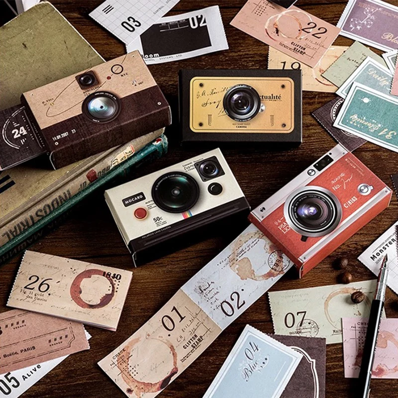 

62Pcs/set Time Machine Writing-on Sticker Scrapbooking Vintage Diary DIY Journal Decorative Adhesive Sticker Tape Stationery