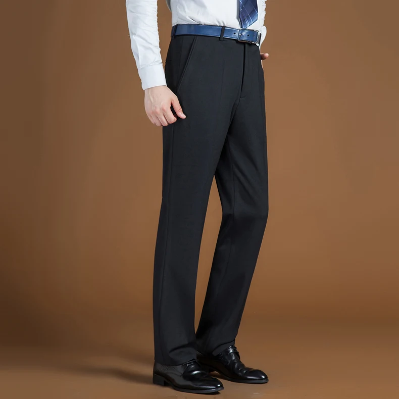 Mu Yuan Yang Осенние новые мужские брюки из высокоэластичного хлопка прямые деловые повседневные брюки высококачественные трикотажные брюки