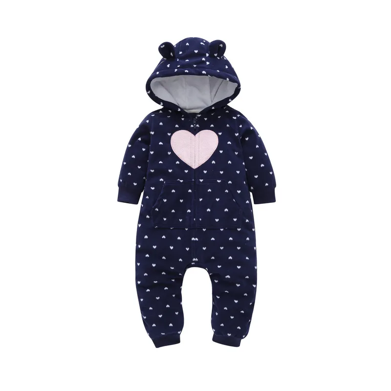 Thick Winter Baby Rompers Fleece Baby Boy Fleece Winter Romper Baby