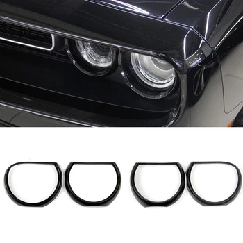 

for Dodge Challenger 2015-2020 ABS Carbon Fiber Front Head Light Lamp Headlight Cover Trim