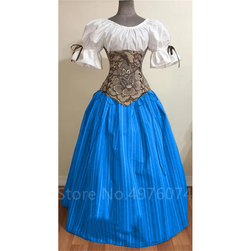 Женское винтажное платье принцессы среднего возраста, средневековые вечерние платья для Хэллоуина, дворца Ренессанса с рукавами-колокольчиками, вечернее платье