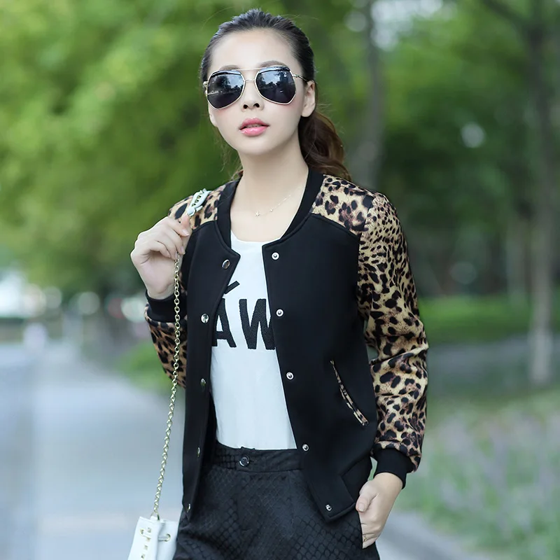 

Spring And Autumn Winter New Style Baseball Clothing National Wind WOMEN'S Dress Printed Short Baseball Uniform Jacket Jacket on