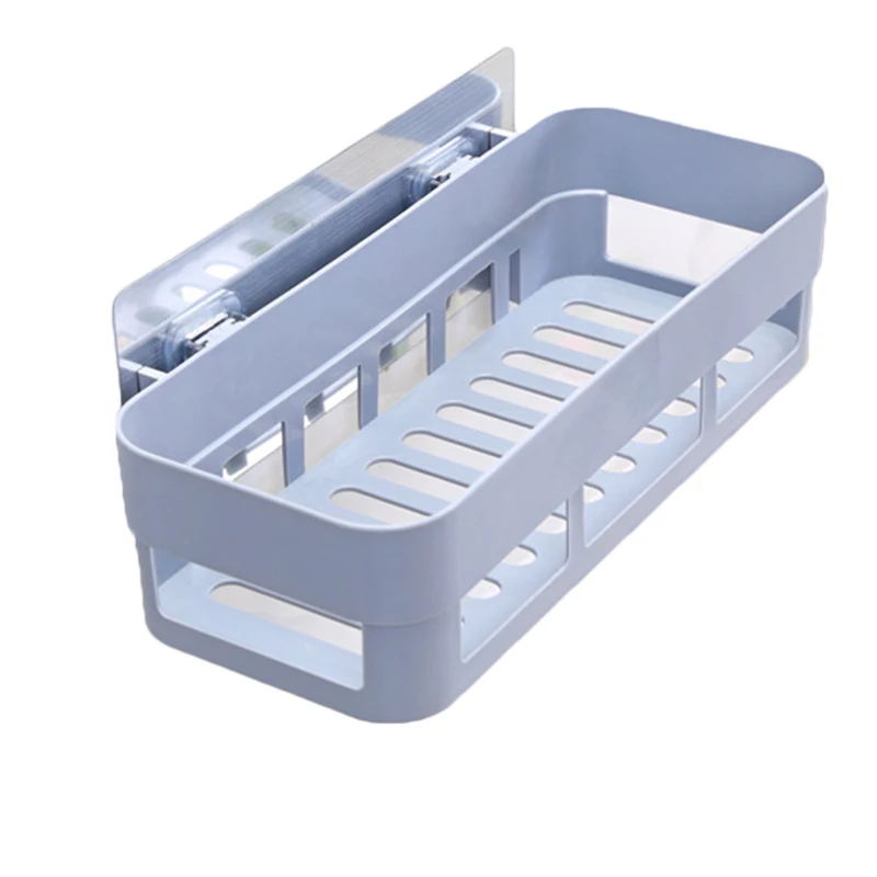 

2pcs Bathroom Shower Corner Storage Shelf Holder Rack No Drilling PP Plastic