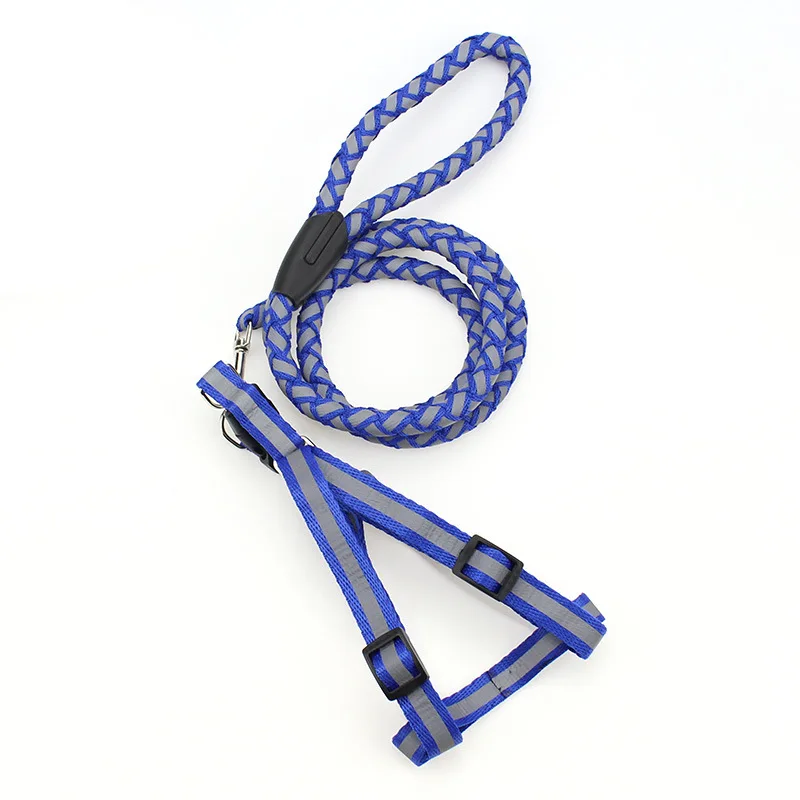 Night Reflective Dog Breast Sling Pet Leash Cat Chain Sets Nylon Traction Collar Cats Products | Дом и сад
