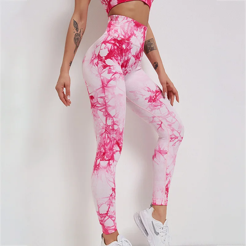 ASHEYWR Seamless Tie Dye Leggings Women Sexy Booty Lifting Push Up Fitness Leggins High Elastic Workout Legging High Waist aerie crossover leggings