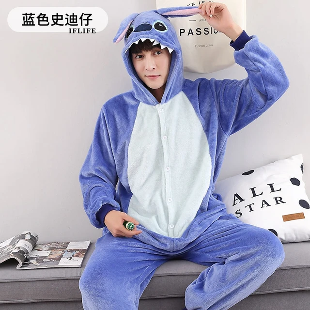 2019 Winter Women Kigurumi Onesie Stitch Pajamas Sets Cute Flannel Animal  Pajama Nightie Warm Hooded Sleepwear Costume - AliExpress