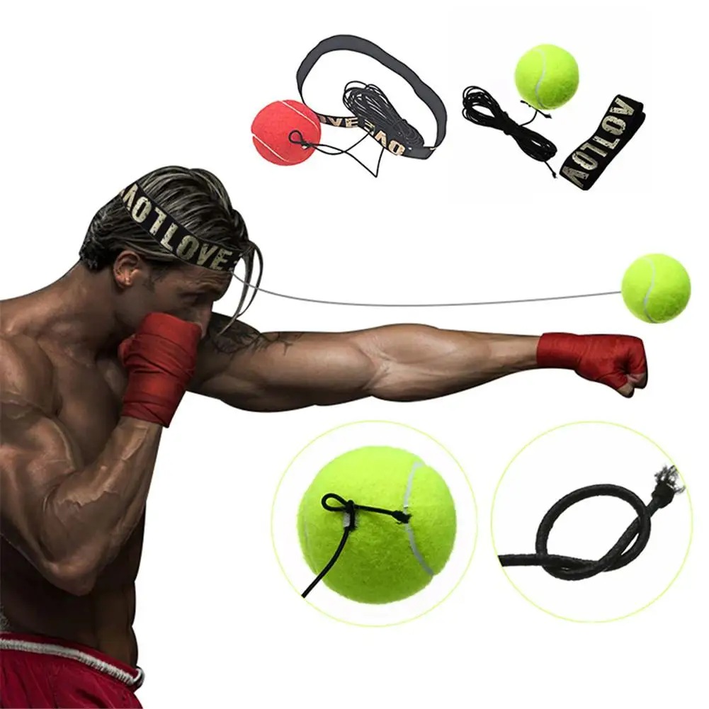 Надувной мяч боевой мяч боксерское оборудование с головным диапазоном для тренировки скорости рефлектора бокса удар Муай Тай упражнений