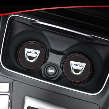

1pcs Car Cup Holder Mat Leather Water Coaster Decoration For Dacia Duster Logan Sandero 2 Mcv Sandero Car Styling Accessories