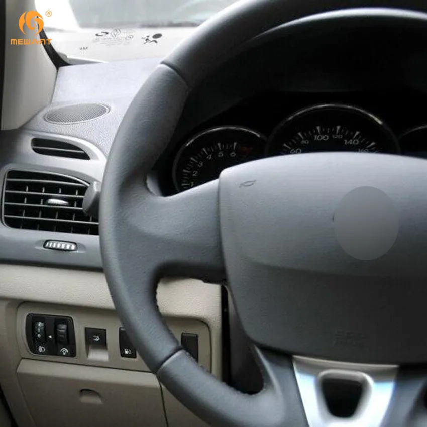 Оплетка рулевого колеса MEWANT из черной искусственной кожи для Renault Fluence ZE 2009 2016 Kangoo