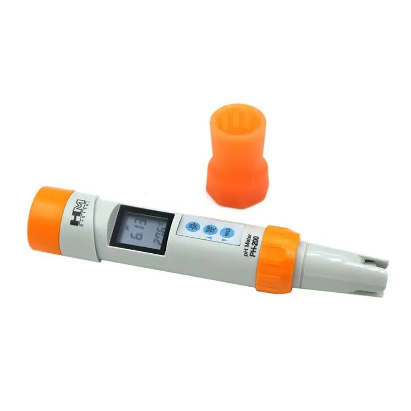 HM PH-200 ЖК-цифровой дисплей Водонепроницаемый измеритель температуры PH ph-датчик