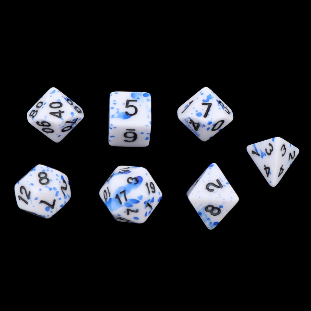 7Pc Multi-sided Dices Set D4-D20 MTG DND RPG Board Game Dice for D&D Roleplaying Party Casino Table Game Toy