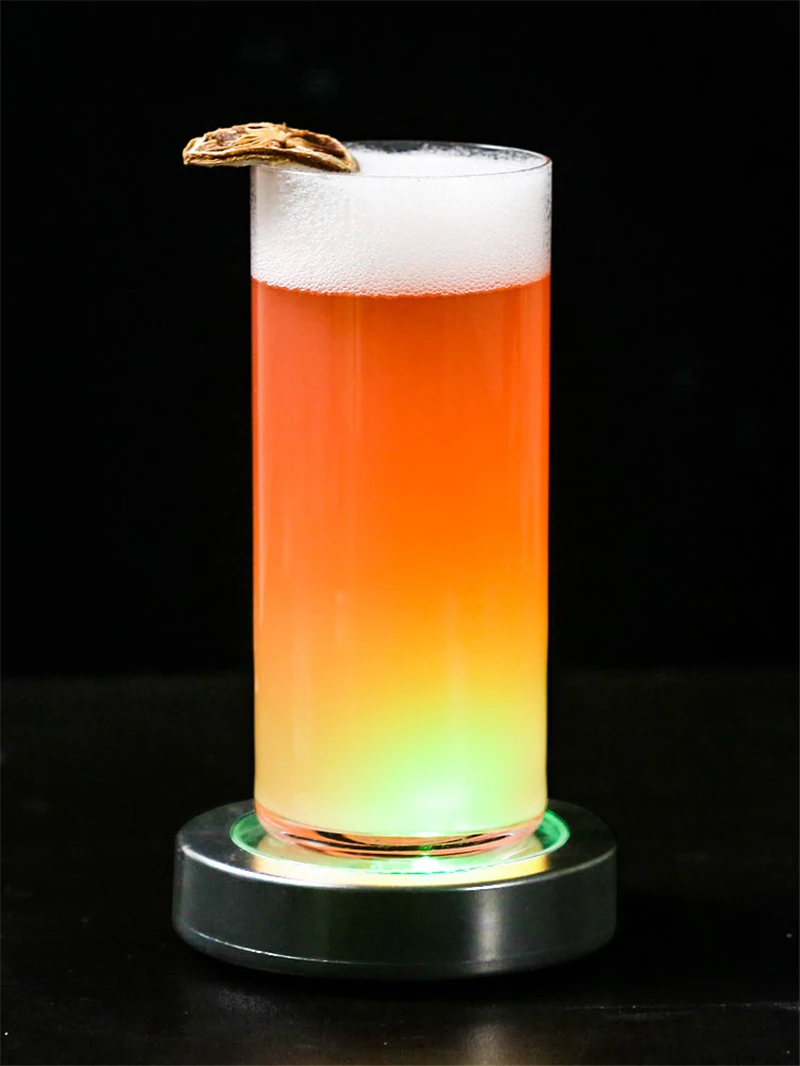 

LED Bar Luminescent Bar Mat And Round 7 - Colored Cup Pad KTV Light Base Gravity Without Battery Bar Tool