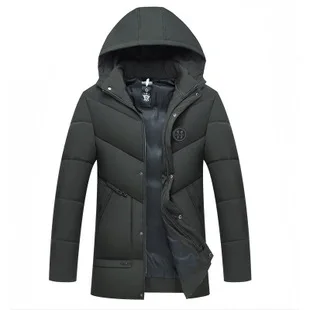 Зимняя мужская длинная одежда с хлопковой подкладкой пуховик Одежда с хлопковой подкладкой куртка с хлопковой подкладкой тренд в Корейском стиле для подростков