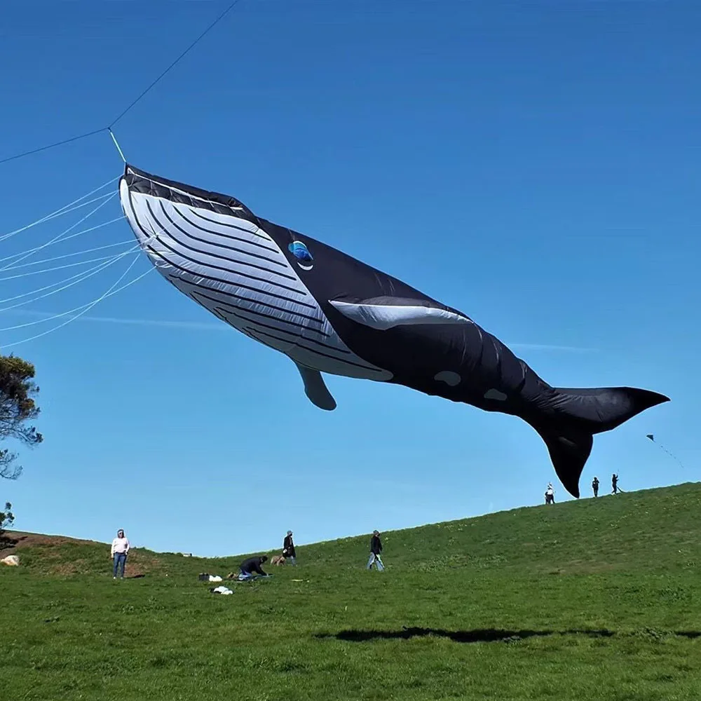 9mBlueWhaleKitePendantHighQualitySoftInflatableBlackWhale