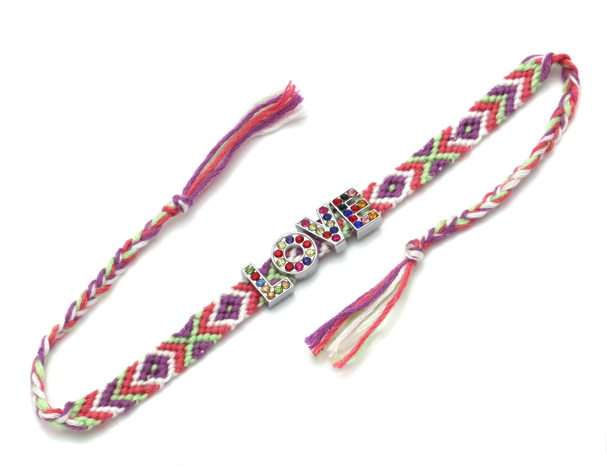 Женский и мужской Плетеный браслет с буквами Алфавит несколько цветов