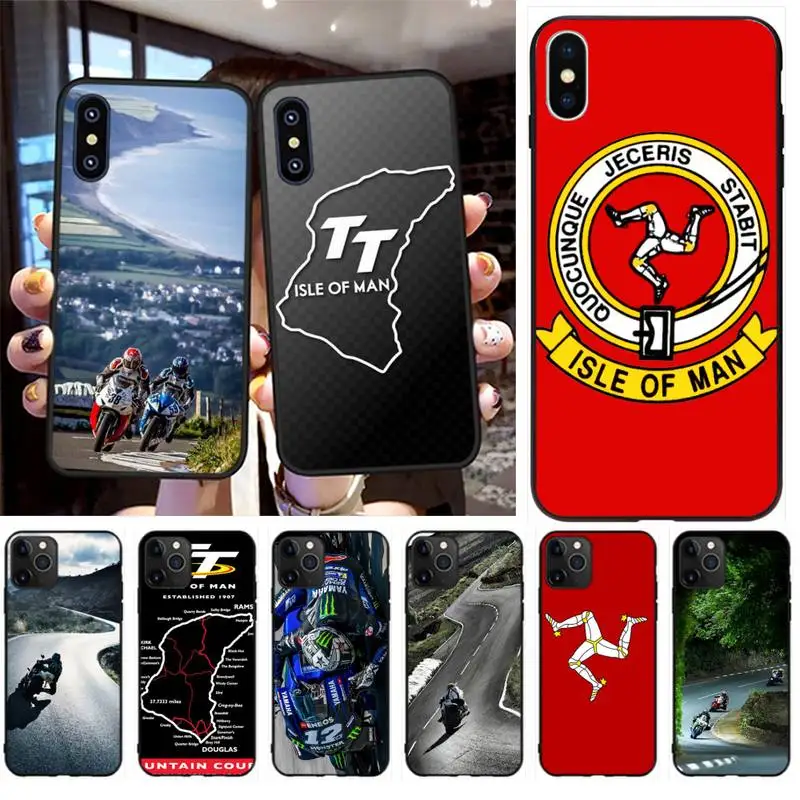 

NBDRUICAI MOTO GP ISLE OF MAN TT Newly Arrived Black Cell Phone Case for iPhone 11 pro XS MAX 8 7 6 6S Plus X 5S SE XR case