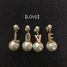 Модные женские серьги с жемчугом и надписью "26", золотые, роскошные серьги в форме звезды