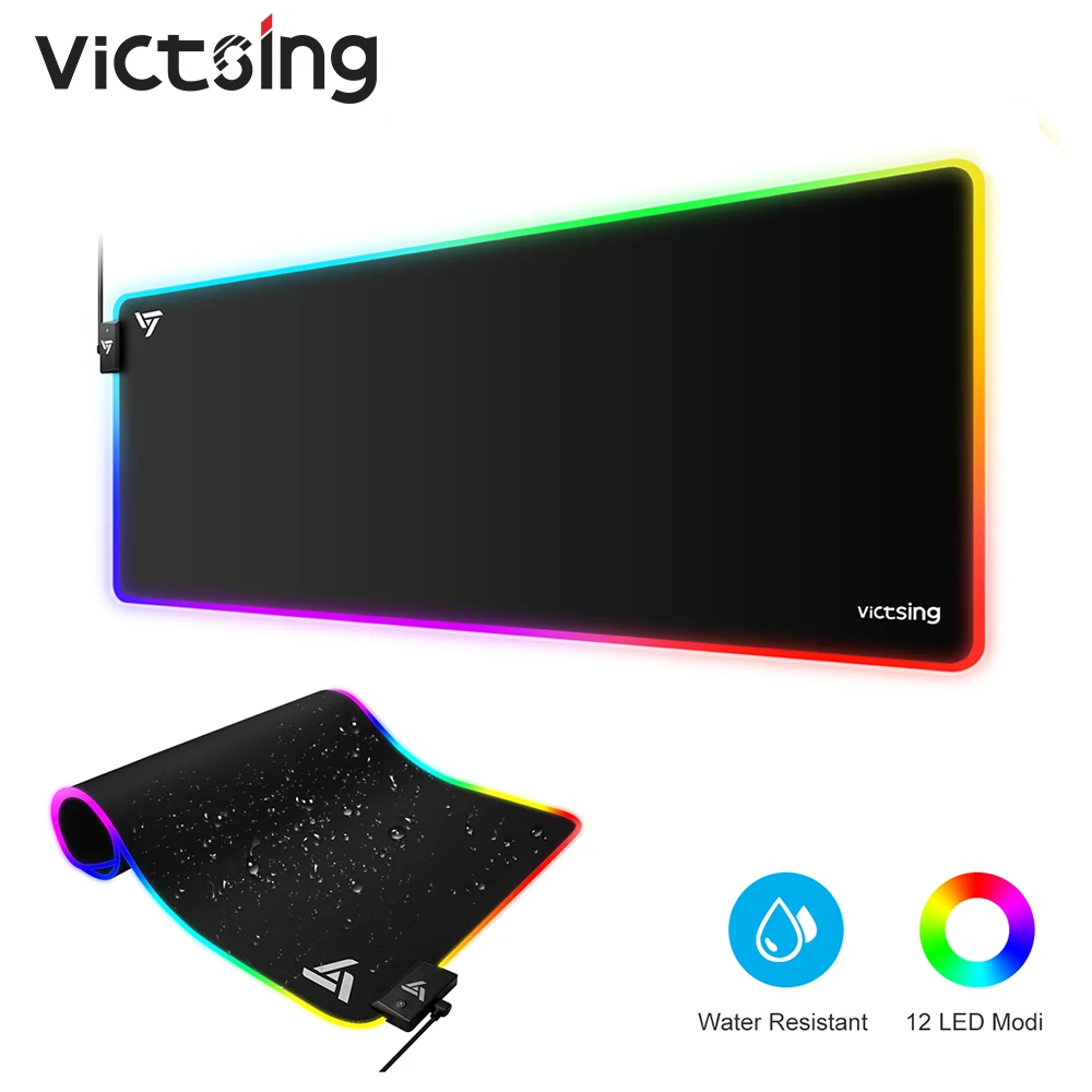 

VicTsing PC247 RGB Gaming Mouse Pad Large Mouse Pad Gamer Led Computer Mousepad Big Mouse Mat With Backlight Carpet For Keyboard