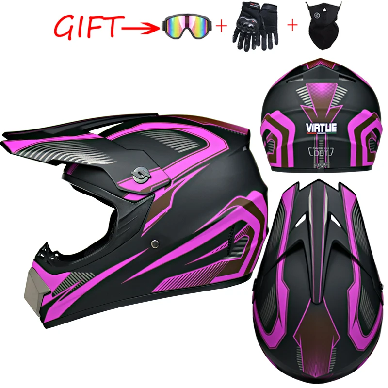 new off-road motorcycle helmet men and women motocross helmet full face kask downhill casque moto cross enfant capacete - Color: 26