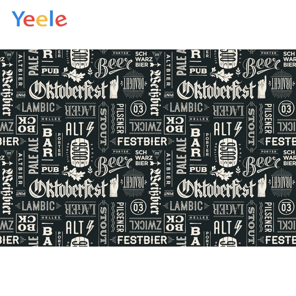 

Yeele Oktoberfest Party Photocall Graffiti Word Beer Photography Backdrop Personalized Photographic Backgrounds For Photo Studio