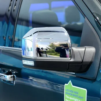 

Chrome Rearview Cap For Ford F150 F-150 2015-2019 Side Mirror Cover Overlay Protector