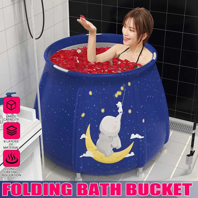 Adult Bathtub Bath Bucket Folding Bath Bucket Large Bathtub Bath Bucket  Swim Home Bathing Bucket - AliExpress