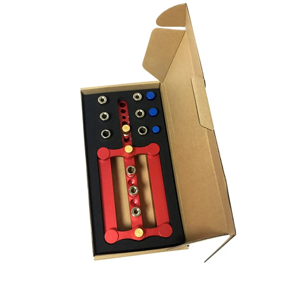 

15° Red woodworking angled hole locator positioning drill three-point drill Round Wood Hole Opener DIY Tools