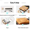 600W Electric Sandwich Maker Waffle Maker Toaster Baking Multifunction Breakfast Machine takoyaki Sandwichera 220V 5