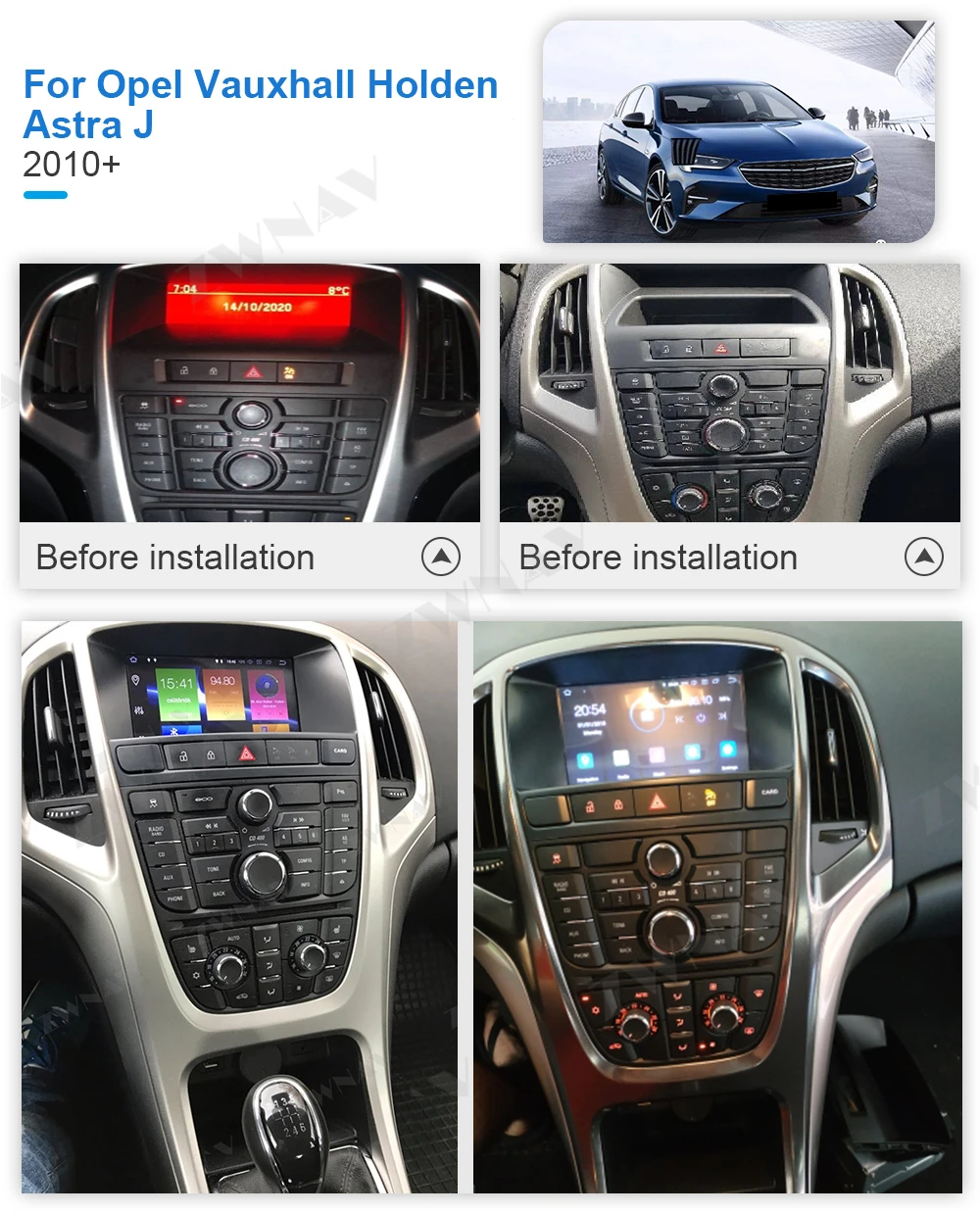 Carplay DSP For Opel Vauxhall Holden Astra J 2010 2011 2012 2013 CD300 CD400 Android Player GPS Unit Audio Stereo Radio Recorder