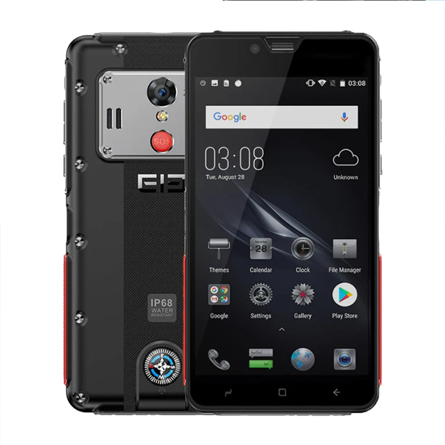 Elephone Soldier 5,5 ''Android 8,0 смартфон 4 Гб 128 ГБ MTKX25 Deca core 16:9 полноэкранный 5000 мАч мобильный телефон с боковым отпечатком пальца