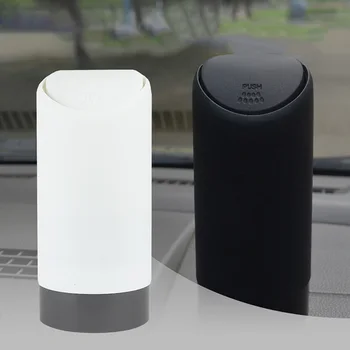 

Mini Auto Car Garbage Can Silicone Car Garbage Container Trash Can Dust Case Holder Rubbish Bin with Lid Universal