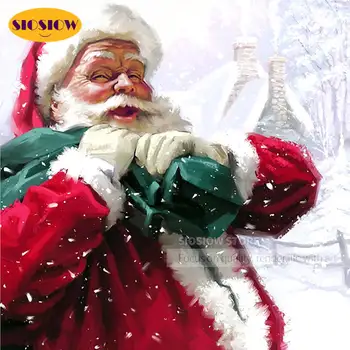 

5d Diy Diamond Mosaic Painting Full Set Santa Claus Picture Christmas Paint With Diamonds Embroidery Cross Stitch Gifts For Kids