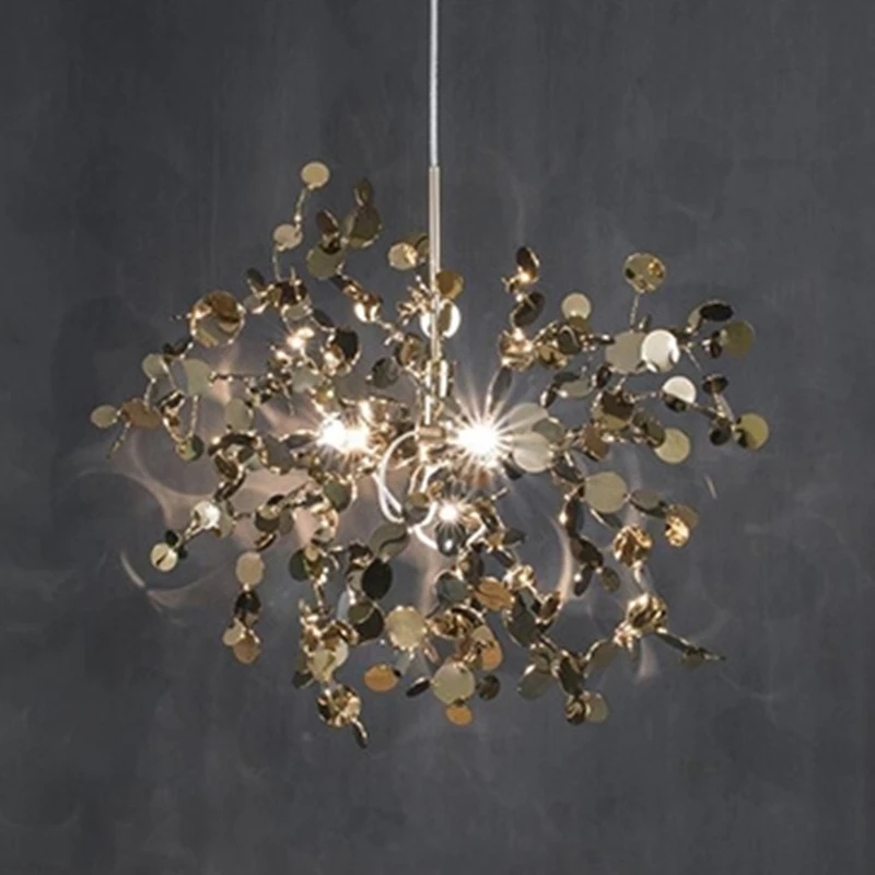 Современный светодиодный подвесной светильник из нержавеющей стали в