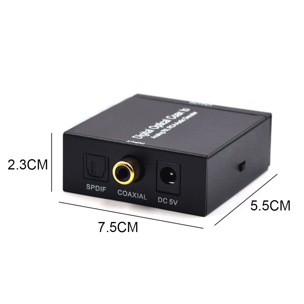 HD 1080P 96 кГц Цифровой оптический Toslink SPDIF коаксиальный аналоговый RCA R/L аудио конвертер декодер адаптера HD 1080P