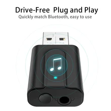 2 в 1 Bluetooth 5,0 передатчик и приемник 3,5 мм Aux HIFI стерео аудио USB беспроводной мини-адаптер для ТВ ПК автомобиля Kit