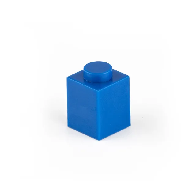 50pcs Small Particle 3005 High Brick 1x1 Building Block Parts DIY Blocks Compatible with Creative Gift Castle Toys blue