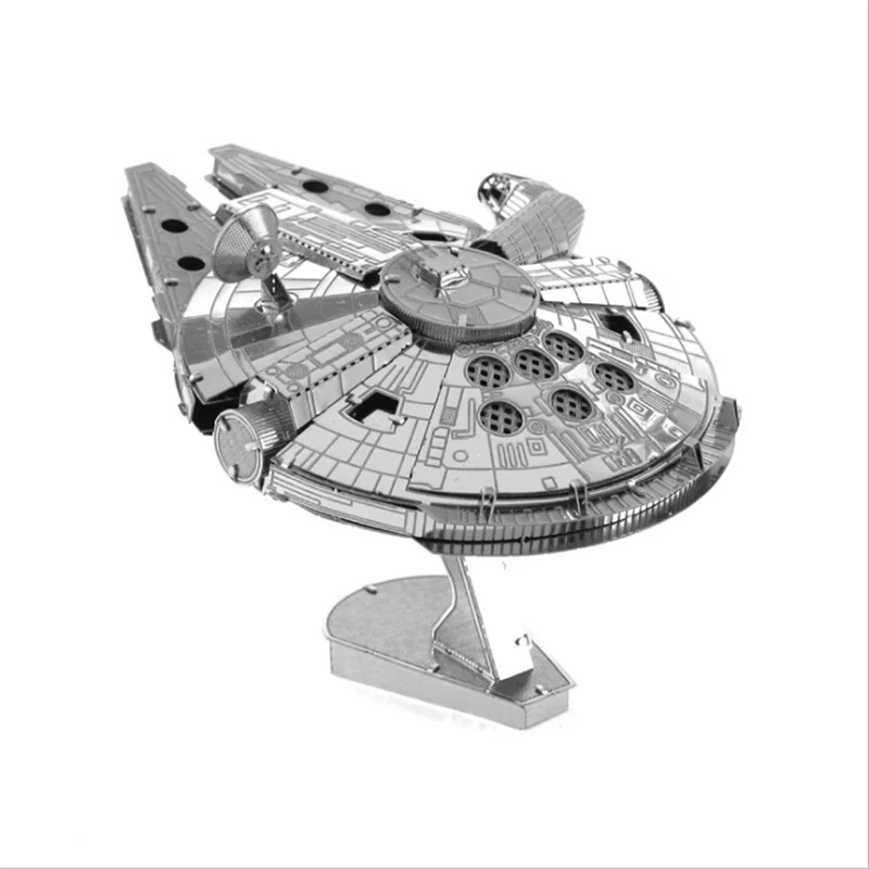 

Star Wars 3D Metal Puzzle Shuttle TIE Fighter X Wing BB-8 Robot Silver Speeder Millenium Falcon Model Child Kid Educational Toy