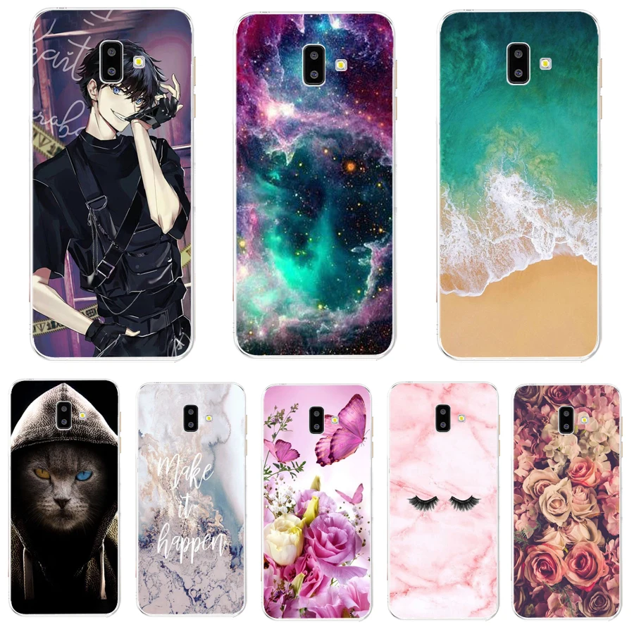 Чехол для Samsung J6 2018, ЕС J600, J600F SM-J600F, мягкий ТПУ чехол для Samsung Galaxy J6Plus 2018, J6 +, J 6 Plus, J610, J610F, силикон