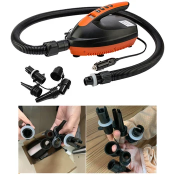 

20PSI Double Stage Portable Air Pump with 6PCS Nozzles Inflatable Pump Fully Support Inflation and Deflation