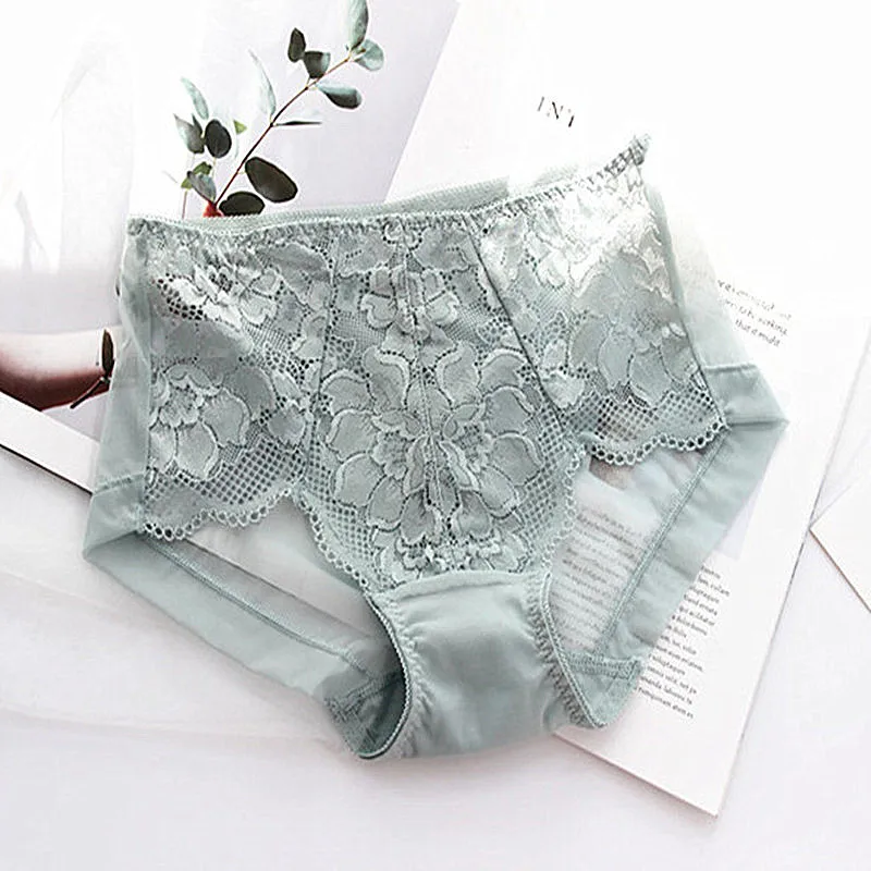 4Pcs New Women's Panties Underwear Sexy Lace breifs Seamless Underpants Mid Waist Female Lingerie Ladies Underwear