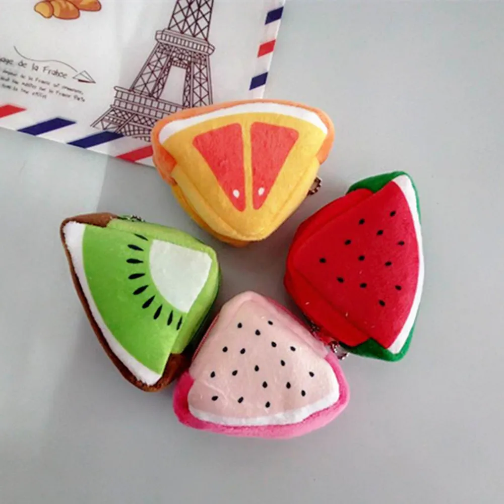

Korean Cute Fruit Plush Coin Purse Women Female Bag Change Purse Moneybag Wallet Gift Pouch Card Holder Children Gifts D2