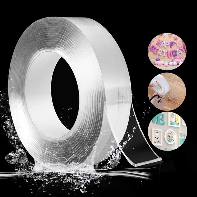 5M*3cm*1mm Transparent Double-Sided Adhesive Nano Strong sticky Tape  Removable Washable Nano Magic Tape two sided tape gekkotape - Price history  & Review, AliExpress Seller - Lincoiah Official Store