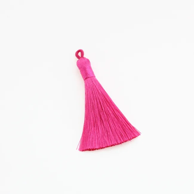 2pcs 8cm Silk Tassel Fringe Straps Pendant Brush DIY Craft Tassels Trim For Curtains Jewelry Making Wedding Home Decor Accessory