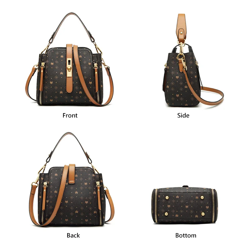 Crossbody Bag FOXER Brand Signature Crossbody Shoulder Bag Lady Monogram Retro Handbag Fashion Women Vintage Female PVC Leather Messenger Bags